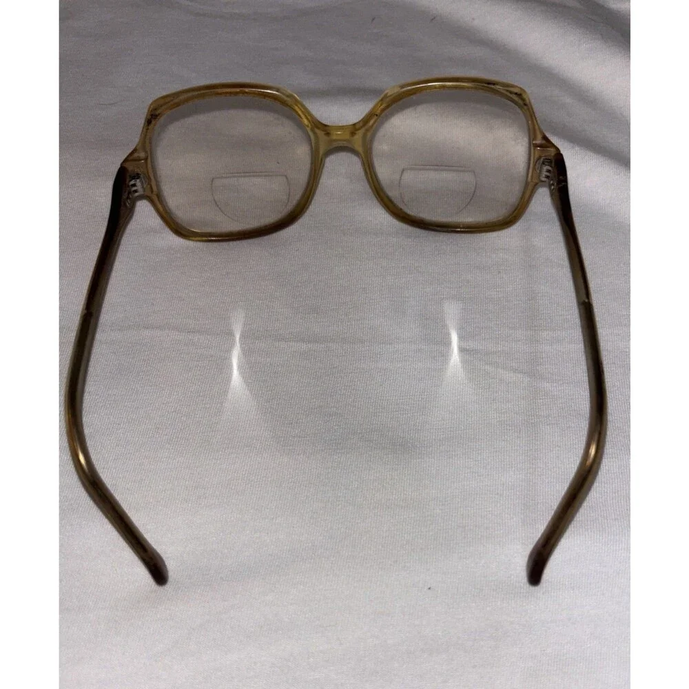 Vtg Sterling Optical Retro Oversized EW Steel Frame 53018 Eyeglasses 80S Mom